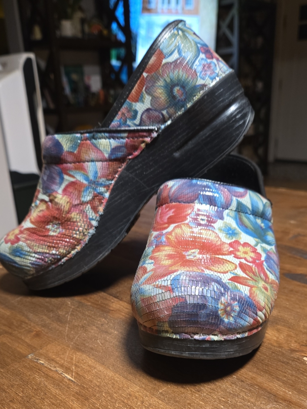 Dansko Proffesionall Clogs Floral Leather Work Or Leisure Womens 37